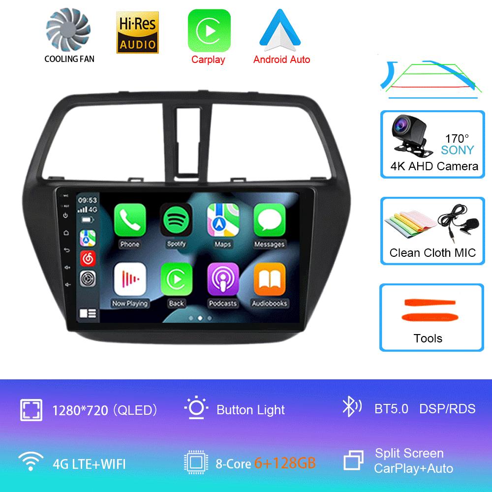 Android 14 Car Radio For Suzuki SX4 2006-2014 Multimedia Video Player 2 Din 4G WIFI Wireles Carplay Navigation GPS RDS Head Unit