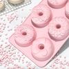 6-Cavities Silicone Donut Mold Easy Release Food Grade DIY Round Doughnut Cake Chocolate Baking Mold Kitchen Supplies