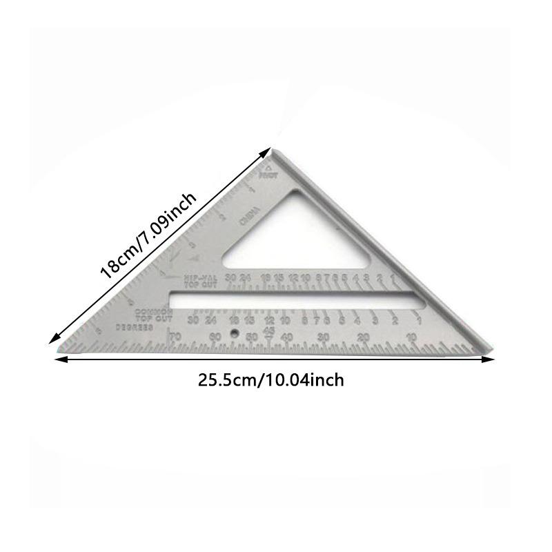 Triangle Rule 90 Degree Thickening Angle Rule Aluminum Alloy Carpenter Measurement Square Ruler Layout Tool Measurement Tool