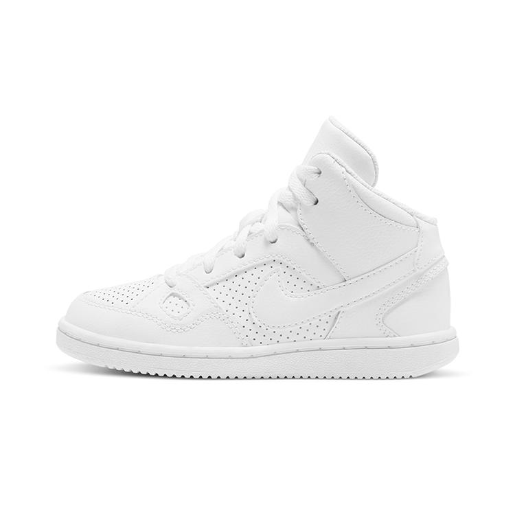 

Nike Son Of Force Mid top Skateboard Shoes Pure White Children Aged 3 7 Years Old 615161-109 28