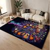 Music Guitar Theme Soft Crystal Velvet Rug Custom Name & Text Print Non Slip Floor Rug for Bedroom Living Room