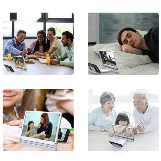 Folding 3D Mobile Enlarge Magnifier High Phone Screen Clarity Video Amplifier Stand Holder