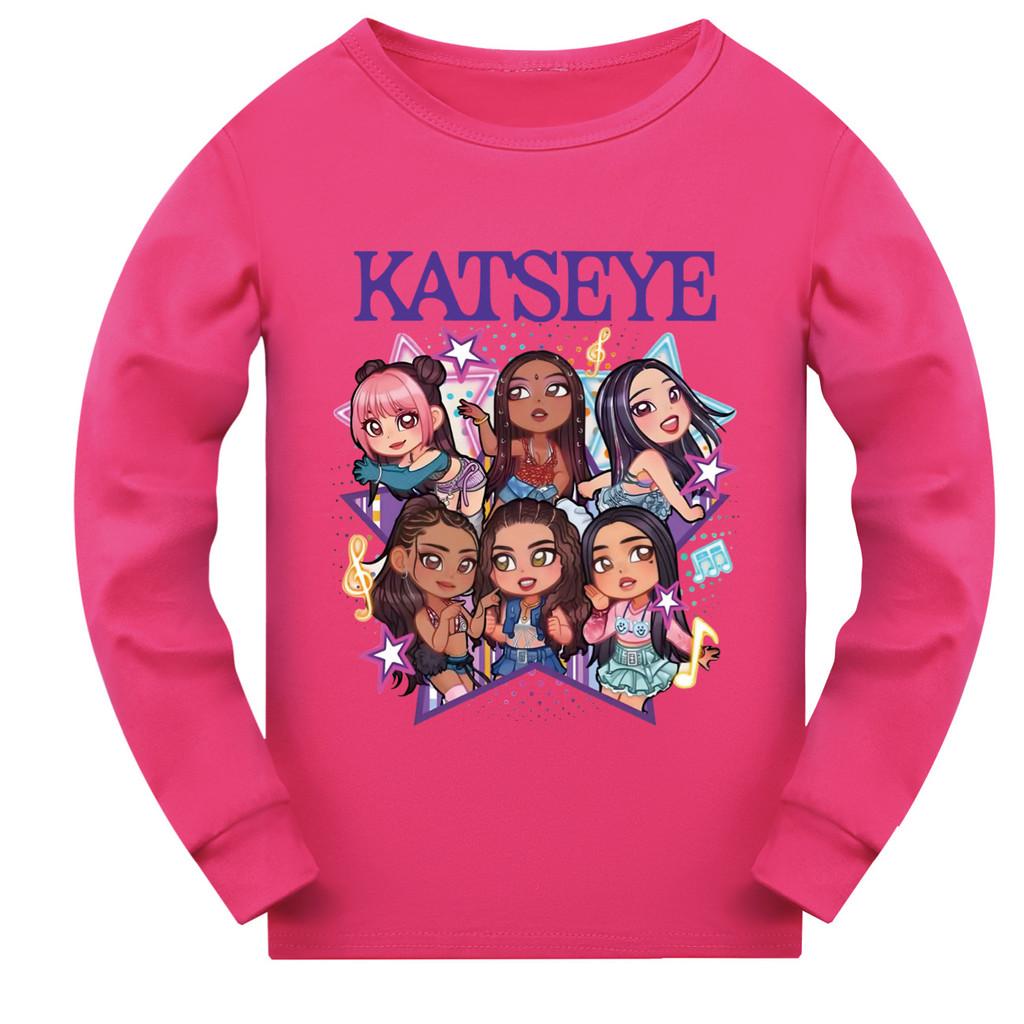 5301 Kids Girls KATSEYE Print Home Long Sleeves T-Shirt