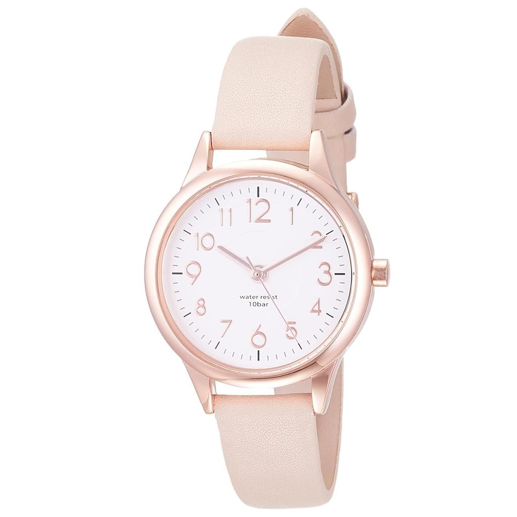 Fieldwork ST257Z-2 Women's Waterproof Juvia Analog Watch with Leather Strap, Beige