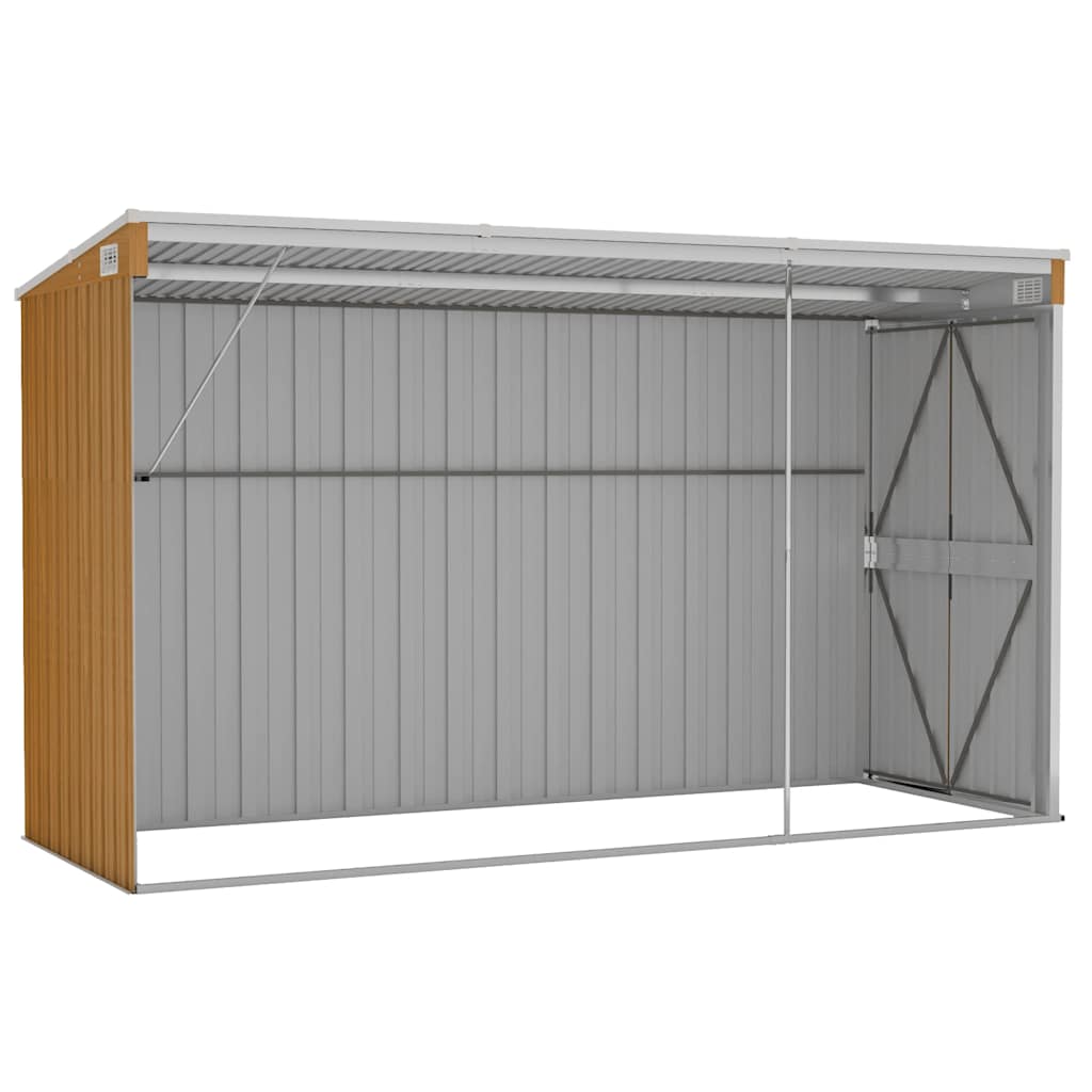Vidaxl Garden Shed, Wall-Mounted, Brown, 118X288X178 Cm
