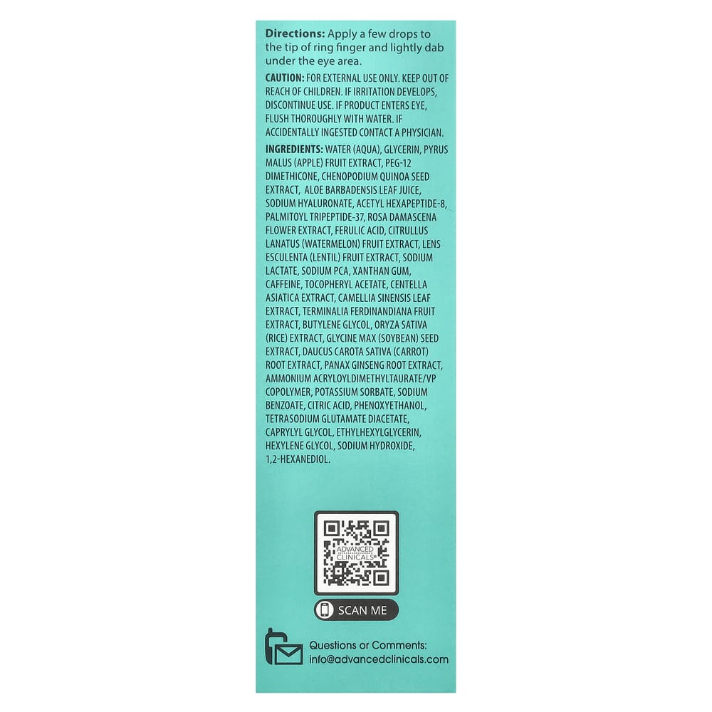 Advanced Clinicals Puffy Eye Serum Professional Correction Serum 52ml (1.75fl oz)