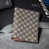 Brown Leather Card Wallet With Logo Pattern Dbwa5e280w3