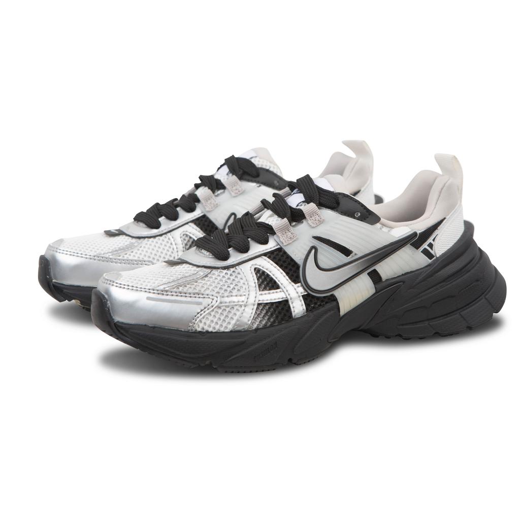 Nike V2K Run Cushioning Slip Resistant Abrasion Resistant Low Top Casual Running Shoes Women's Black Silver FD0736-100(Team293-)