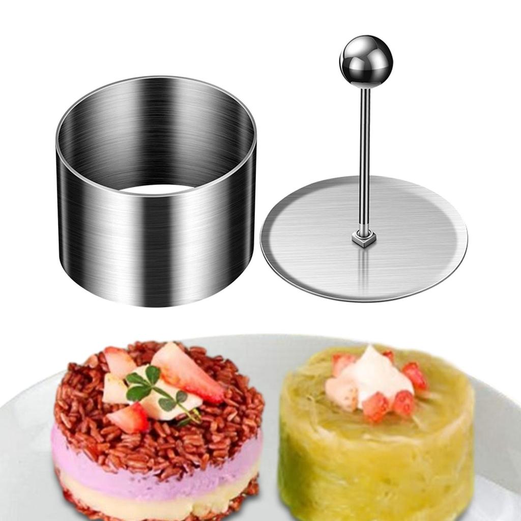 Stainless Steel Food Ring Multipurpose Salad Dessert Die Nonstick Bakeware Cake Rings for Mousse Pudding Muffins Dessert Bread
