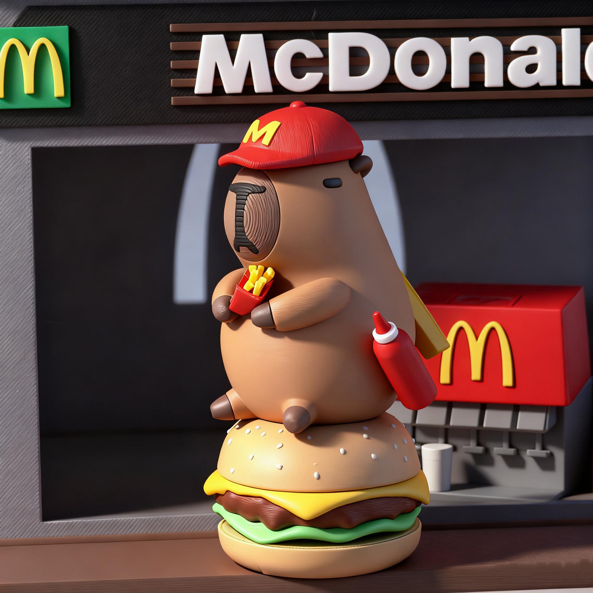 Магнитная капибара 3D-печатная фигурка Милое настольное украшение Игривая модель для боя Декор для дома и офиса Для детей и подростков Милый подарок