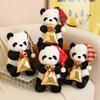 Real Christmas Panda Doll Plush Toy Black and White Panda Doll Children's Ragdoll Christmas Gift