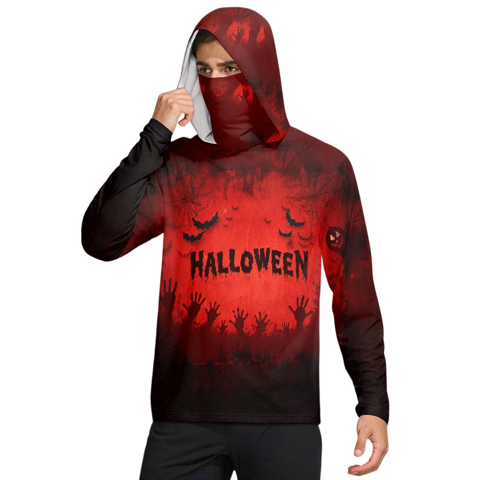 

Мужская рубашка с защитой от солнца UPF50+, быстросохнущая рубашка с длинным рукавом, рубашка для бега, тренировок, рыбалки M красный