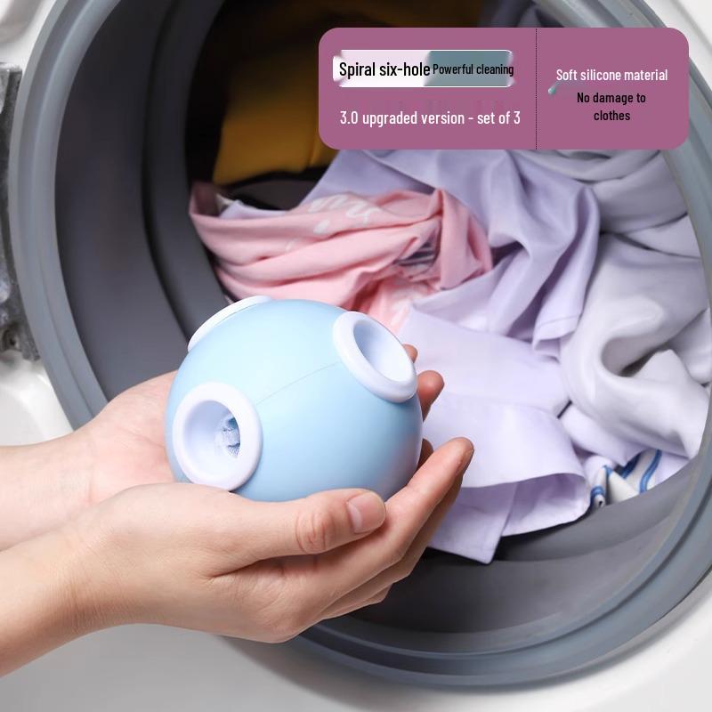Flusensieb-Netzbeutel & Pflegeball für Trommelwaschmaschinen: Entfernen von schwebenden Fusseln und Haaren