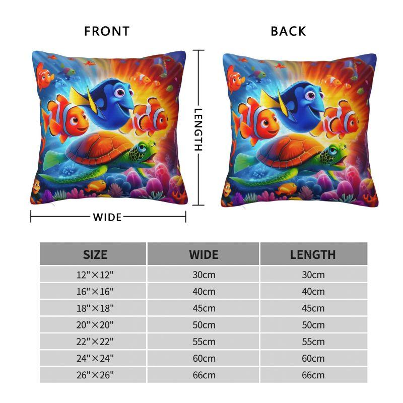 Anpassat Disney-film Hitta Nemo Kuddfodral 40x40cm Soffa Anime Kawaii Modernt Kuddfodral Bil Kuddfodral