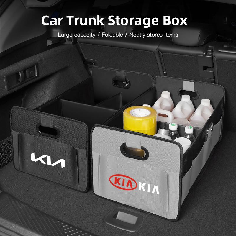 Car Trunk Sorting Box Large Capacity Tool Storage Boxes For KIA Sportage Seltos Sorento K3 K4 Soul Carnival EV6 EV9 Carnival K5 dmzu30