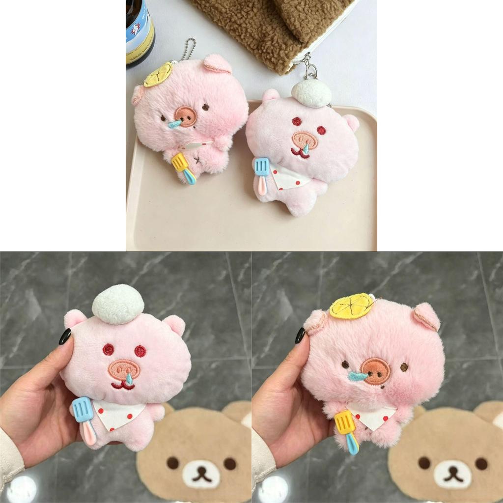 Cute Squeaking Pig Plush Pendant With Pp Cotton Filling For Backpack And Keys