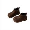 Autumn Winter New Children Boots Boys Girls Short Boots Toddler Fashion Leather Shoes England Style Soft Bottom Boots 21-33