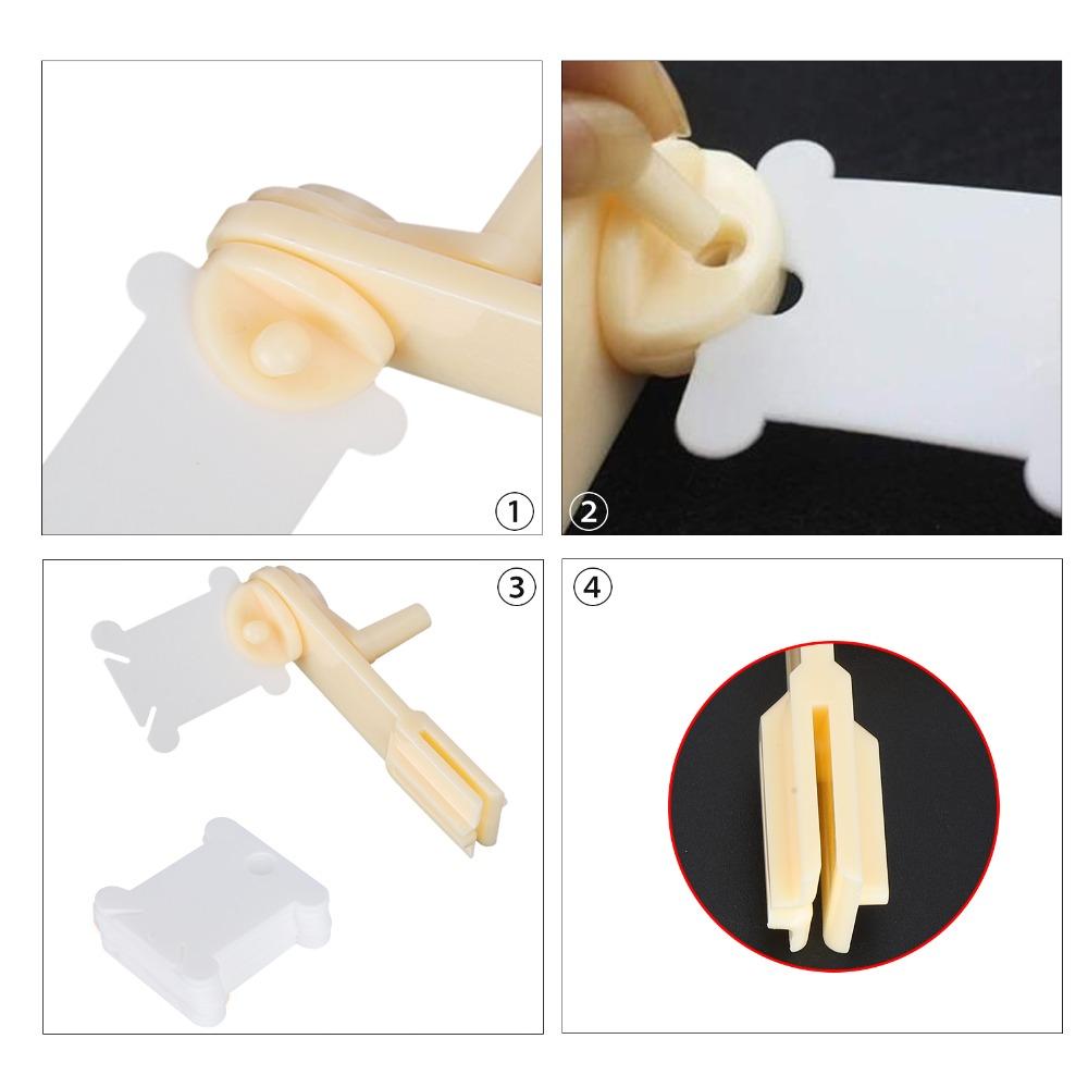 200pcs White Plastic Thread Winder Plate Bobbin Winder Embroidery Floss Bobbins Cross Stitch