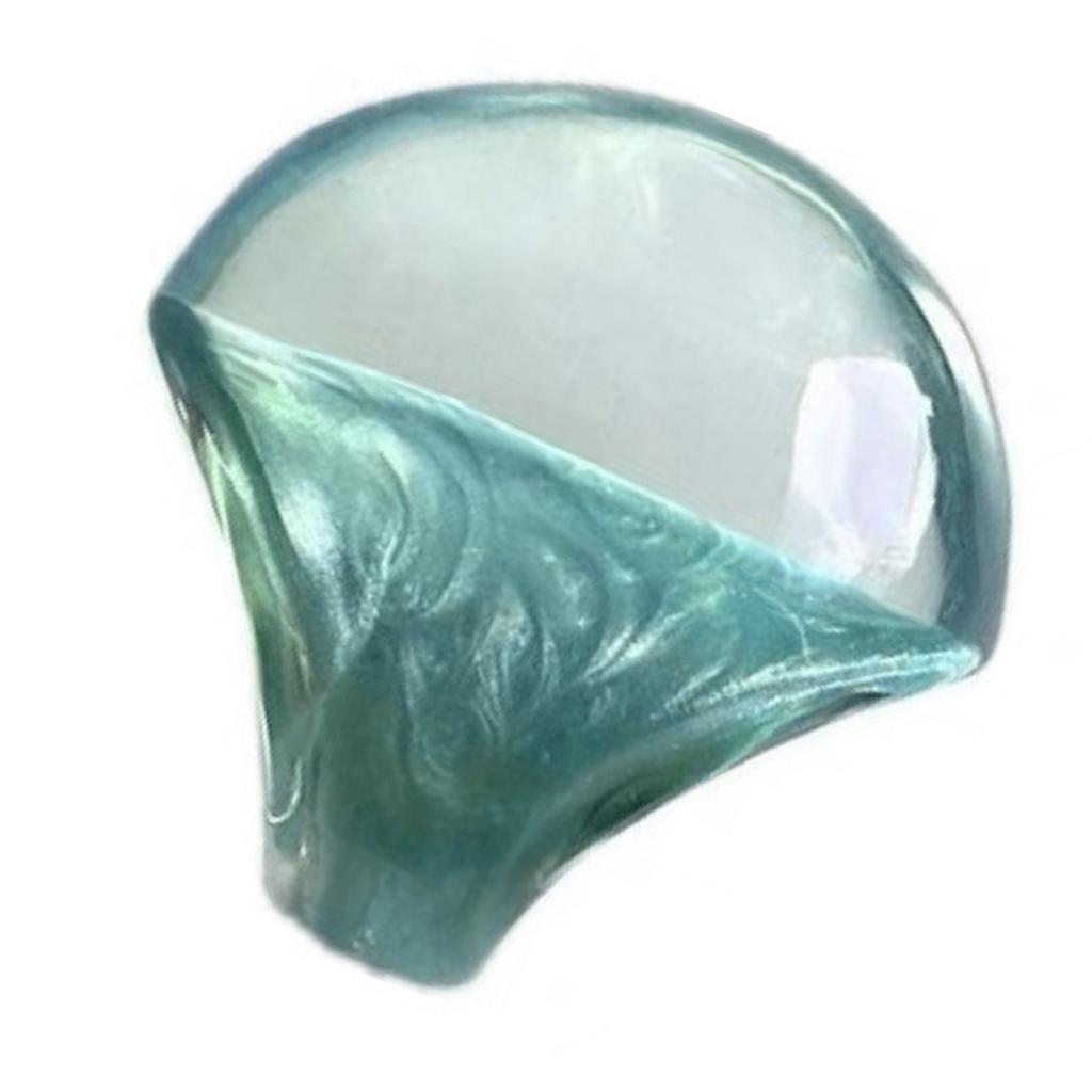 Pearlescent Inner Glaze Resin Ring Lightweight Comfort Fit Multiple Color Options For Daily Wear And Special Occasions