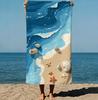 Single Pack Ultra-Fine Fiber Beach Towel With Wave Shell And Starfish Patterns Ultra-Fine Fiber Suitable For Beach And Pool Use