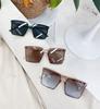 New Vintage Square Oversized Sunglasses Women Men Brand Designer Transparent Gradient Sun Glasses Big Frame Eyewear UV400