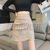 Plus Size Black Irregular High Waist Short Skirt - Autumn/Winter Slimming