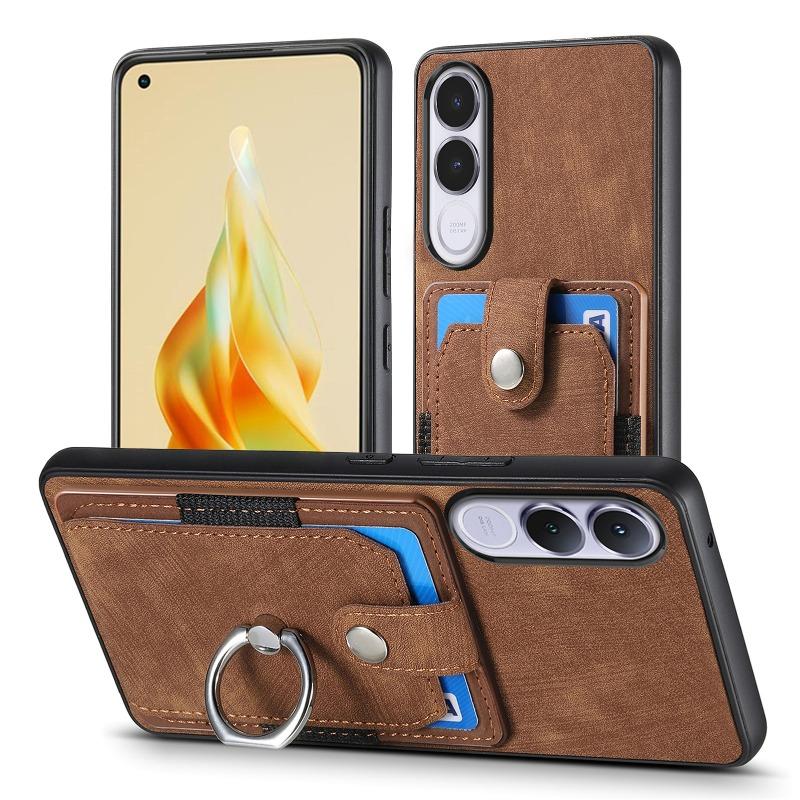 For VIVO V70 FE PU Leather Magnetic Wallet Card Slot Ring Holder Shockproof Case For VIVO V70FE Stand Cover Phone Bumper Shell
