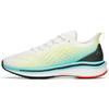 MACH 1.0 Running Shoes Men's Low Top Ivory White/Dazzling Neon Yellow/Fluorescent Aqua Green Sneakers 112215566-3