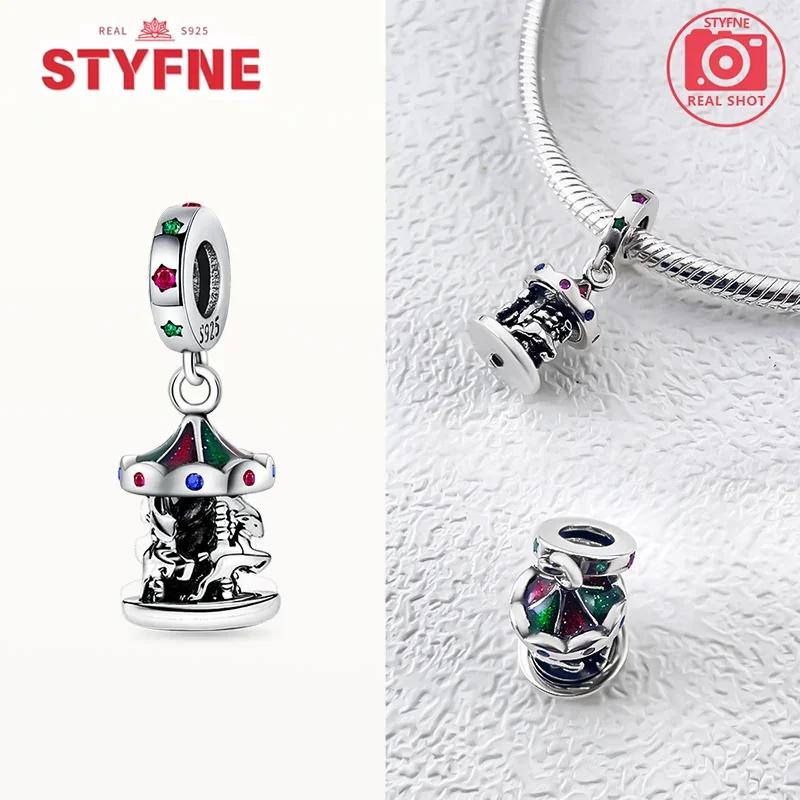 New copper Christmas Tree Santa Carousel Charm Bead Charms Heart Exquisite Bead Charms Compatible With Authentic Bracelets Diy Fine Jewellery Gifts fo