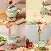 4 In 1 Handheld Electric Vegetable Cutter Set Slicer Garlic Vegetable Crusher Kitchen Tool USB Charging Ginger Masher Machine
