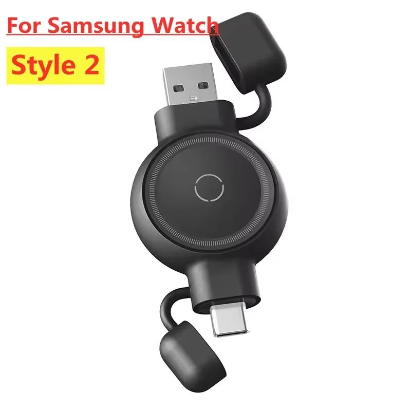 For Samsung Watch Charger Pad Magnetic Wireless Chargers For Samsung Galaxy Watch 7/6 6 Calassic /5/4/3 Active 2/1 Fast Charging