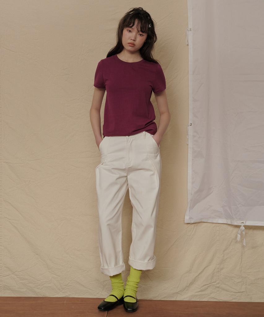 Okkitteu Slim Fit T-Shirt Wine