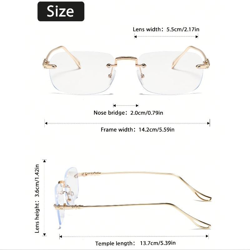 1 piece of women's frameless elegant and fashionable transparent glasses suitable for daily life