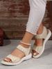 Casual Overfoot Fashion Sandals Women's New Sports One-line Fabric Flat Fish Mouth Shoes Are Comfortable and Versatile.