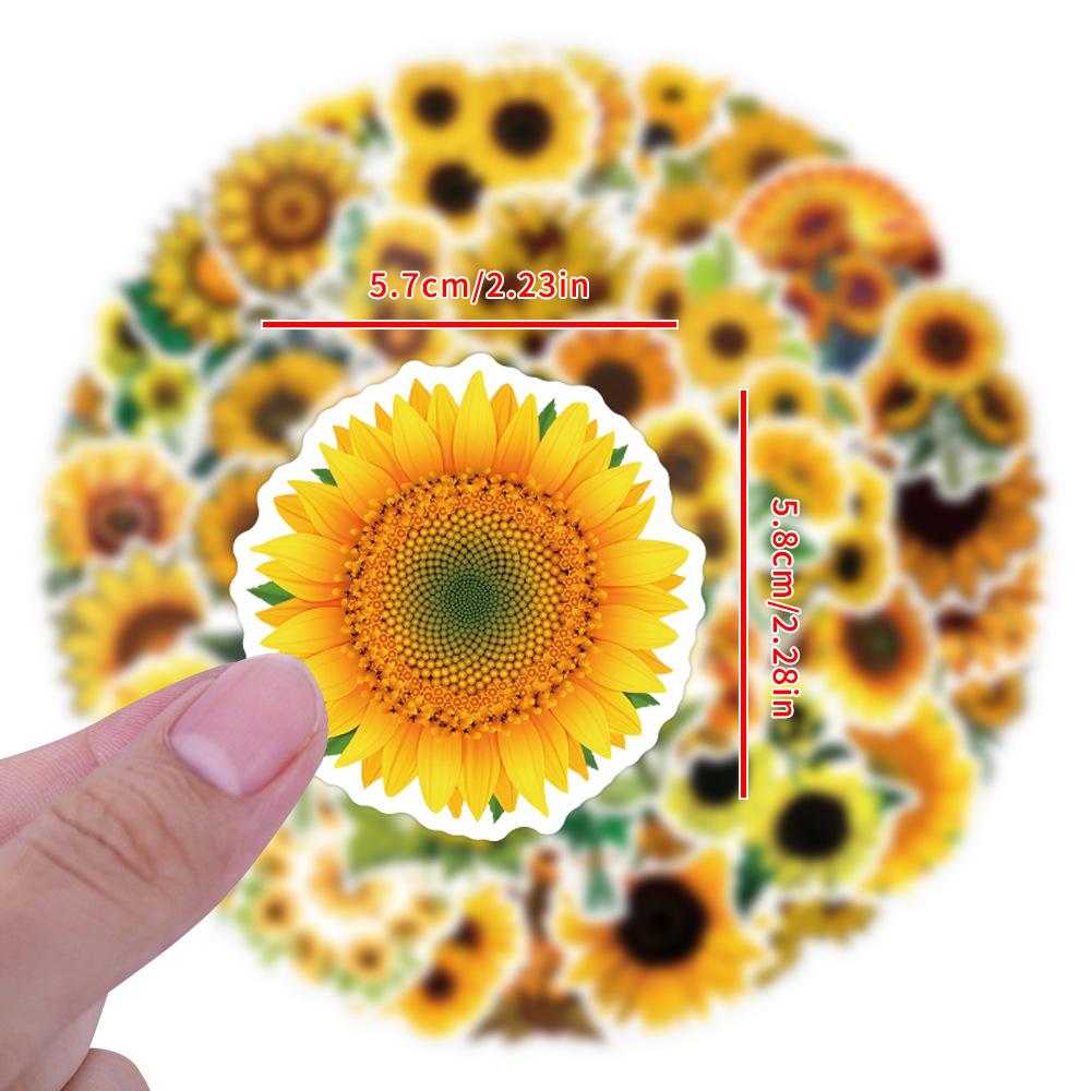 55 New SunFlower Graffiti Stickers Decorate Laptop Suitcase Mobile Phone DIY Stickers