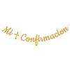 Mi Confirmación Banner Gold Glitter, Mi Confirmacion Decorations, Christening Decorations, On Your Confirmation Party Decorations Gold Glitter