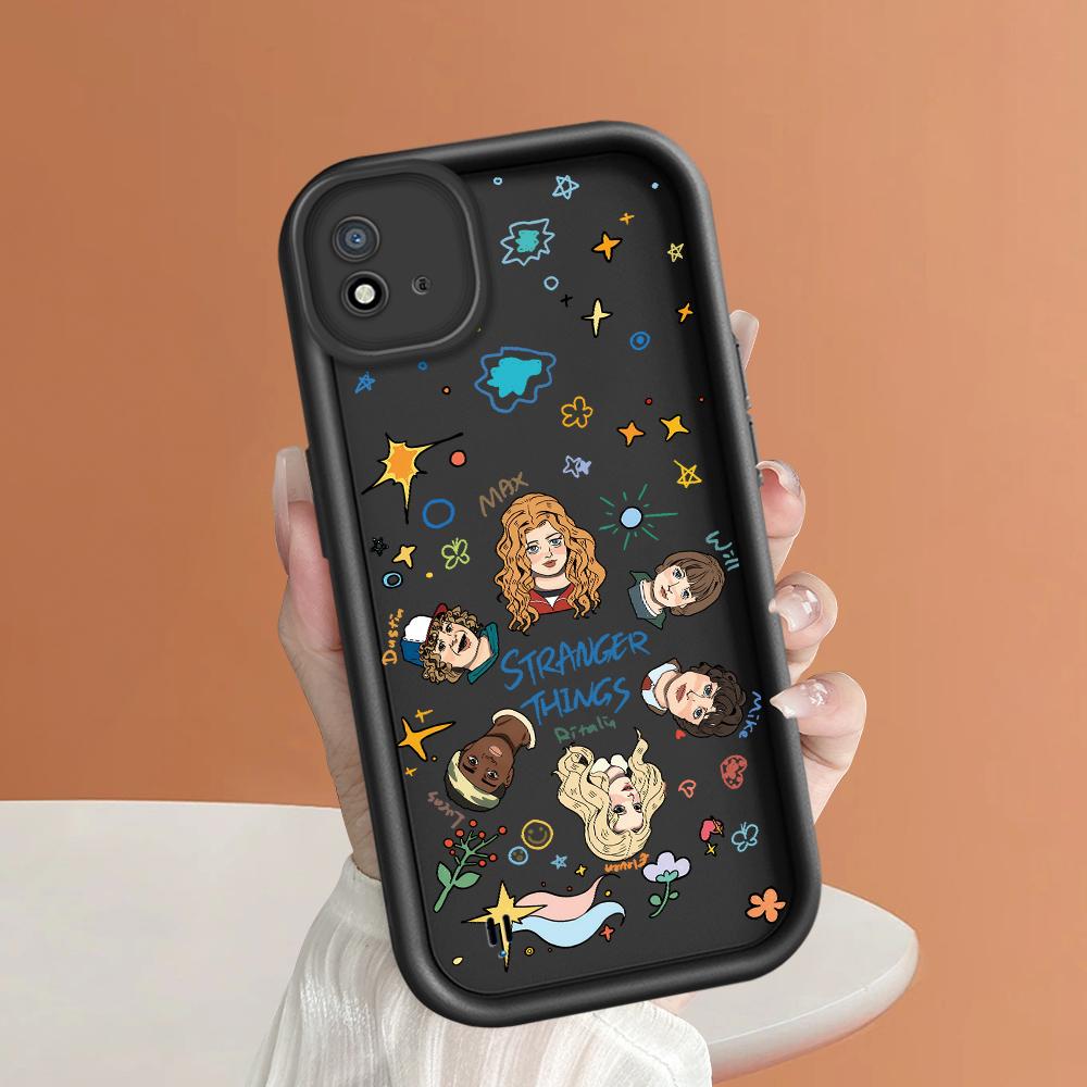 Soft Silicone Square Ladder Printing Pattern Phone Casing Full Cover Camera Shockproof Protection Rubber Case for OPPO Realme