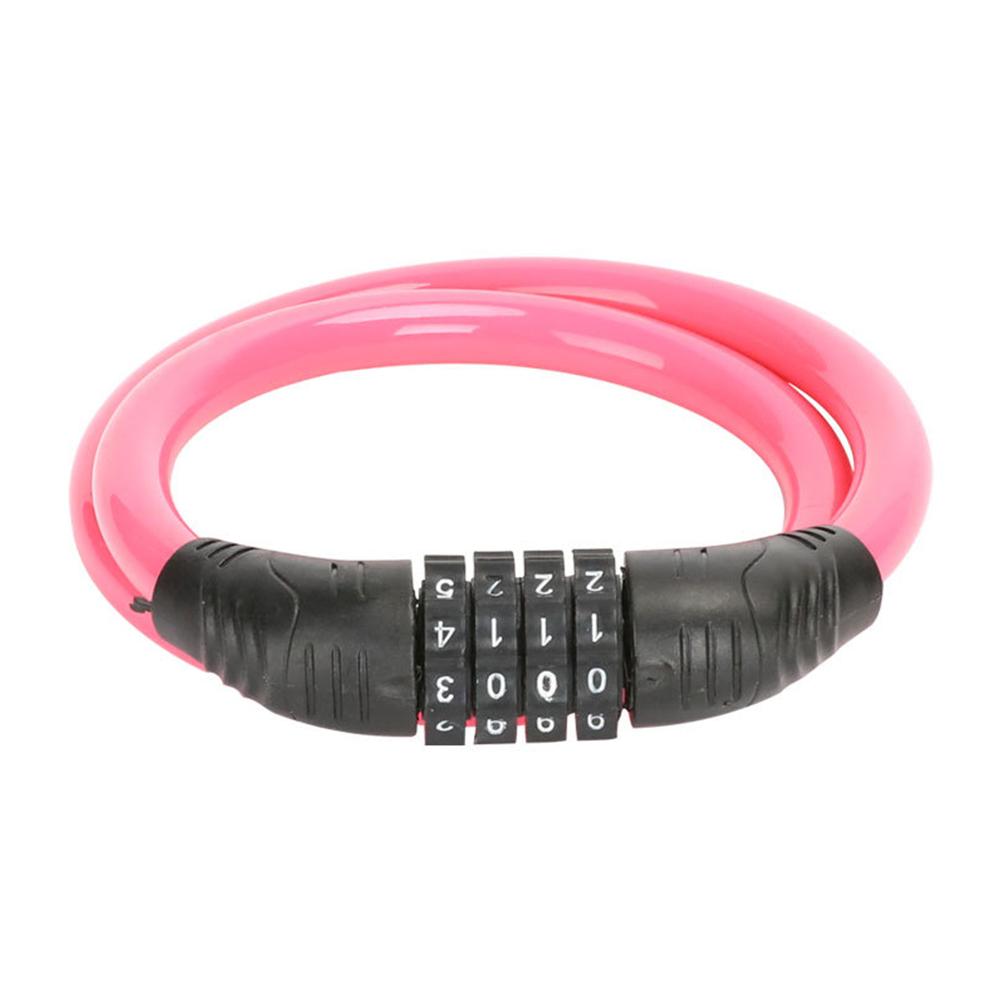 

60 см портативный велосипедный четырехзначный кодовый замок мотоциклетный толстый стальной провод противоугонный замок для езды на открытом воздухе