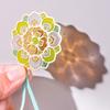 Retro Transparent Lacquer Flower Bookmark – Creative Gift for Students