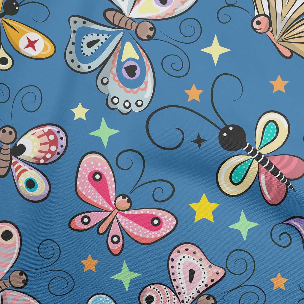 oneOone Cotton Flex Dark Yellow Fabric Butterflies Sewing Fabric By The Yard Printed Diy Clothing Sewing Supplies 40 Inch