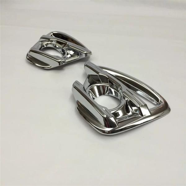 For CX-5 CX5 2015 2016 Car Body Front Fog Light Lamp Detector Frame Stick Styling ABS Chrome Cover Trim Sticks Parts 2pcs