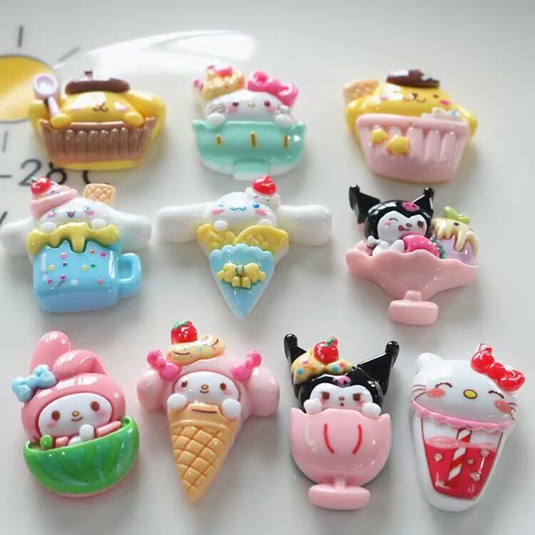 20/200PCS Cute Shiny Dessert Cake DIY Cream Glue Phone Case Hair Clip Accessories Resin Accessories Handmade Materials