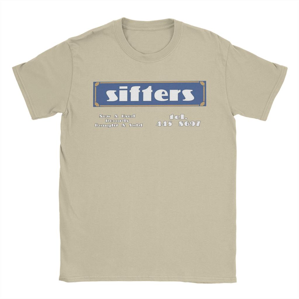 Herr T-shirts Sifters Records Vardaglig Bomull T-shirt Kortärmad T-shirt Rund Hals Kläder Grafisk