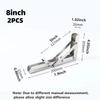 Pair of Foldable Stainless Steel Triangle Supports for Sturdy Wall Shelving and Table Mounting