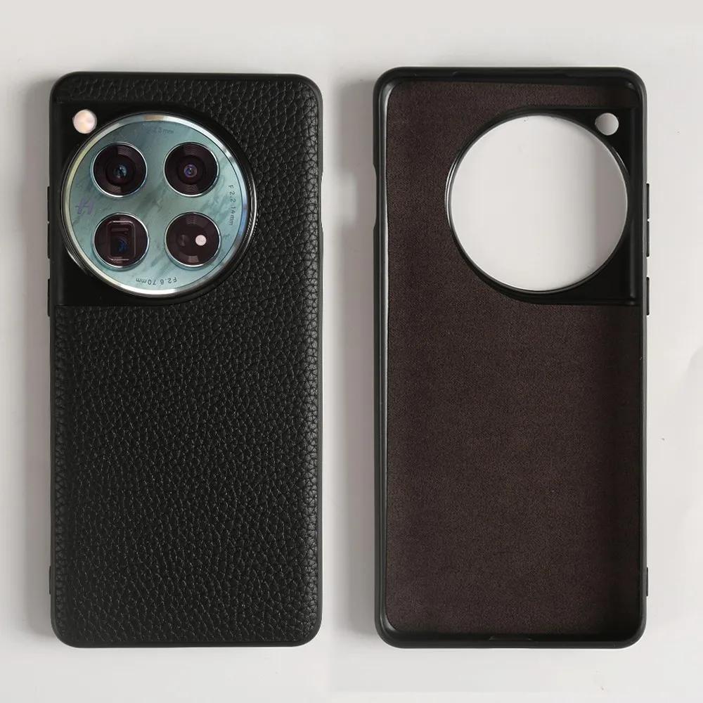 For Oneplus 12 Case Premium Genuine Leather Phone Cases for oneplus 15 11 10Pro 13 Nord 10R Protect Cover Back Coque Fundas