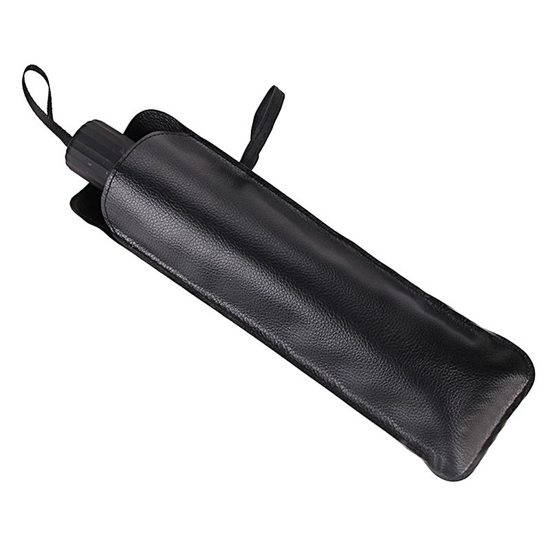 Black Pu Leather Umbrella Cover Case Portable Waterproof Umbrella Storage Pocket Water Absorbent Umbrella Bag Ultrafine