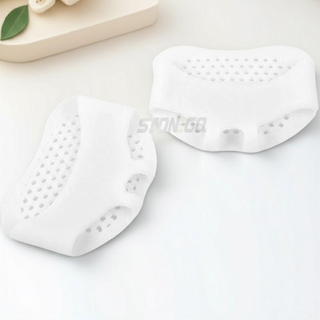

Honeycomb Soft Silicone Forefoot Pads Gel Insoles for Pain Relief Comfortable Foot Care Bunion Protector for Men and Women белый