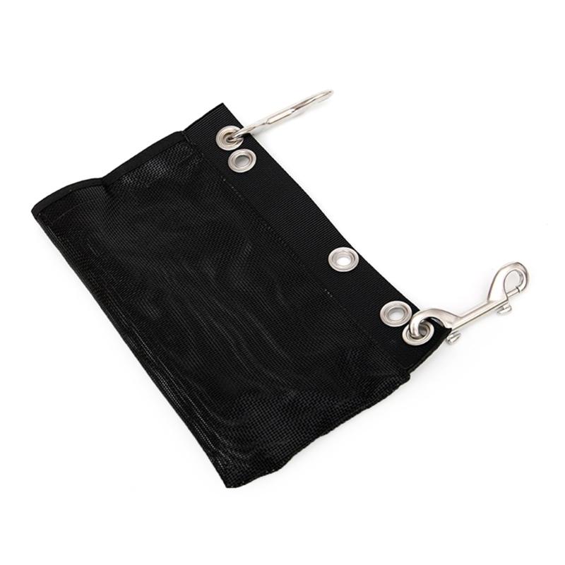 Scubas Diving Mesh Pouch Side Mount Storage Bag with Double Ended Hook Diving Gear Bag Snorkeling Equipment Carry Pouch 1