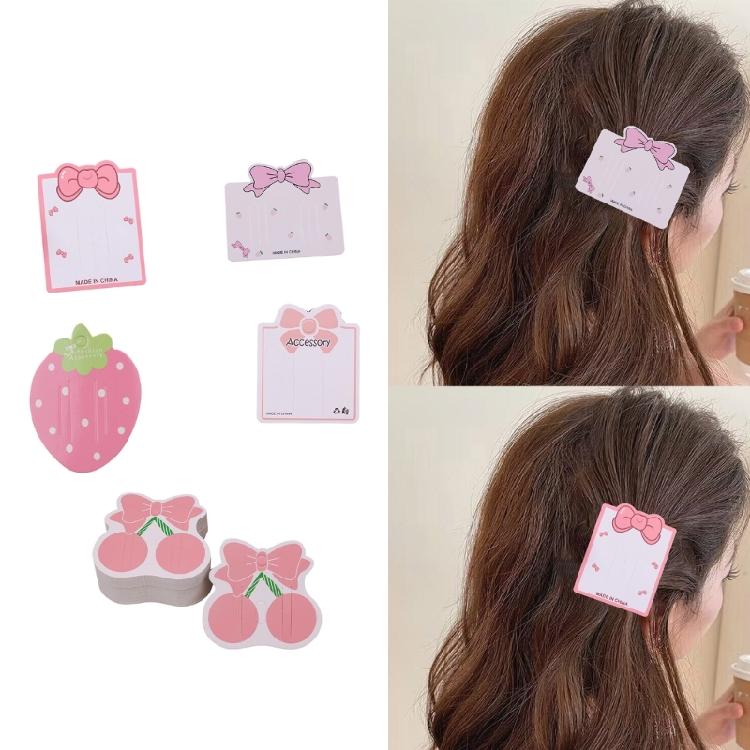100Pcs Multipurpose Hairpin Display Cards Hairpins Holder Paper Cards for Hair Accessories Small Ornaments Organization