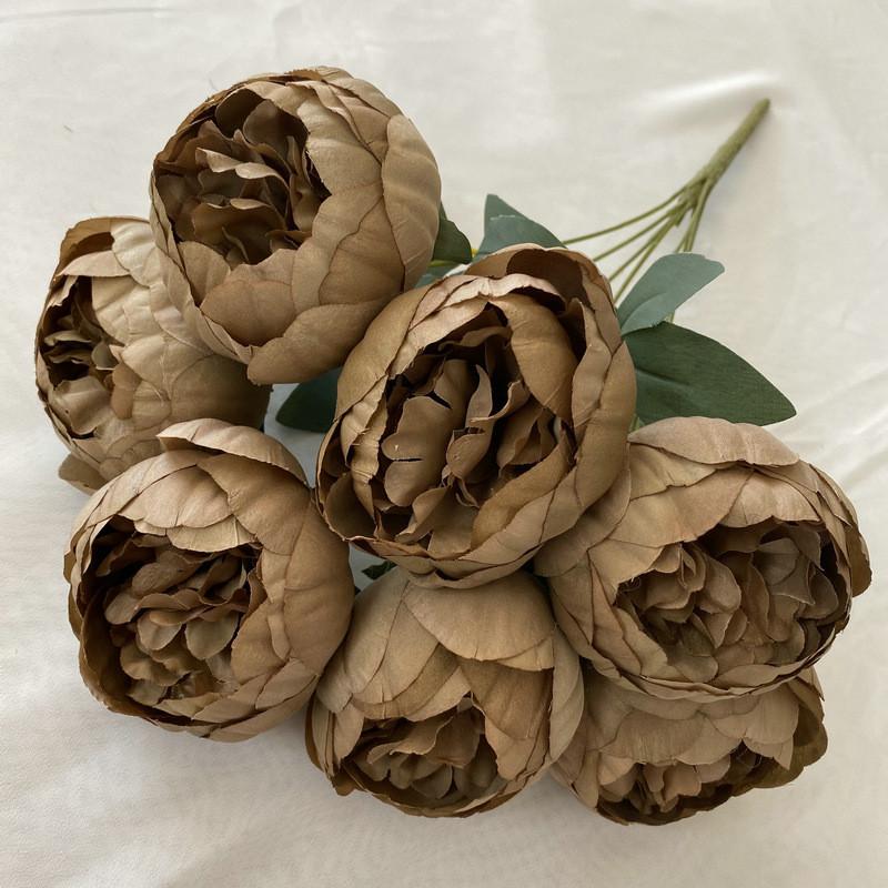 With Peony Bouquet 7 Heads For Indoor Outdoor Decoration And Gift Events